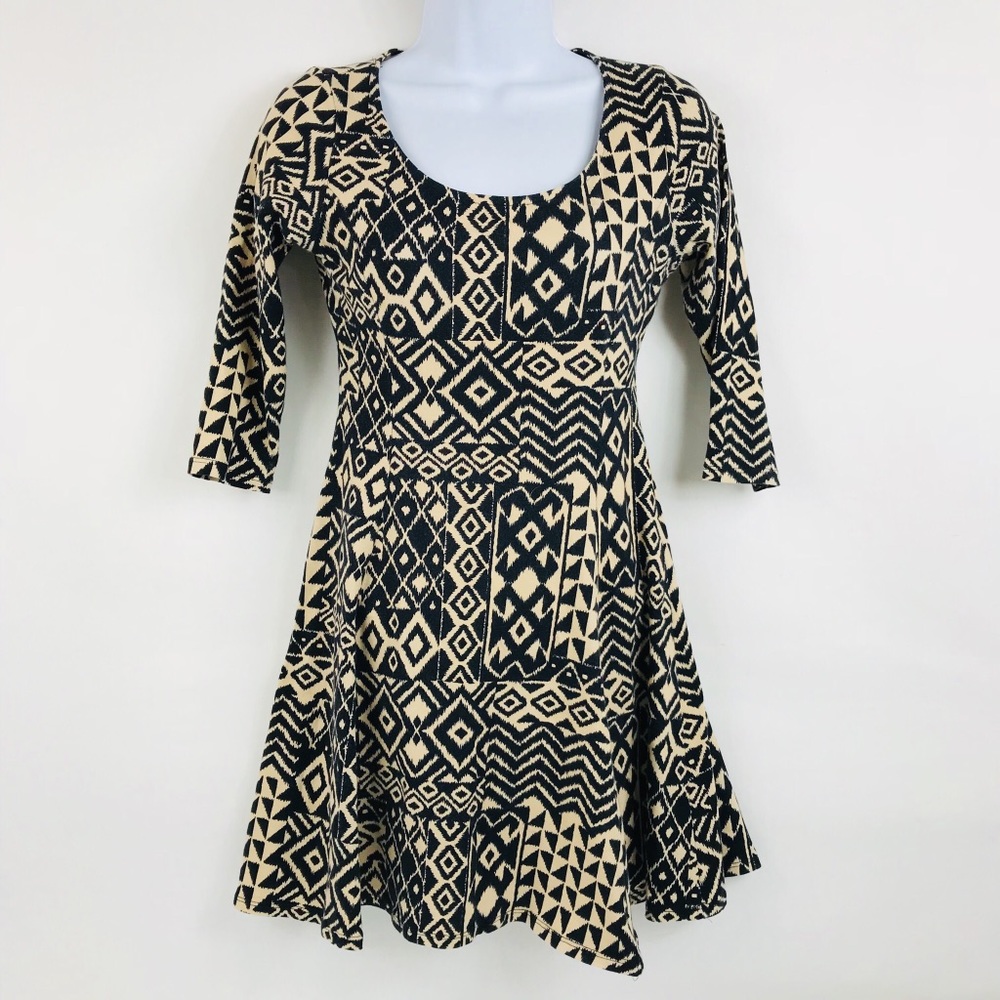Love J (J. Jill Juniors) Dress Black/Tan Sz Med - Picture 5 of 5